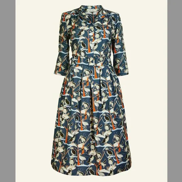 Palava Cynthia Dress in Blue Puffins - Picture 3 of 14